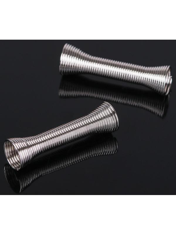 Пружинка-шапочка для бусин, песочные часы (набор 5шт) СМ-958, d(вн.)=2мм, цвет серебро