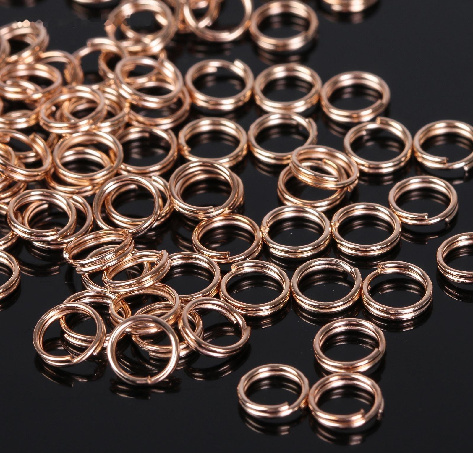 Кольцо соединительное двойное 0,6 см (набор 50 гр, ±510 шт) СМ-1025, цвет золото