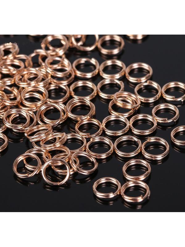 Кольцо соединительное двойное 0,6 см (набор 50 гр, ±510 шт) СМ-1025, цвет золото