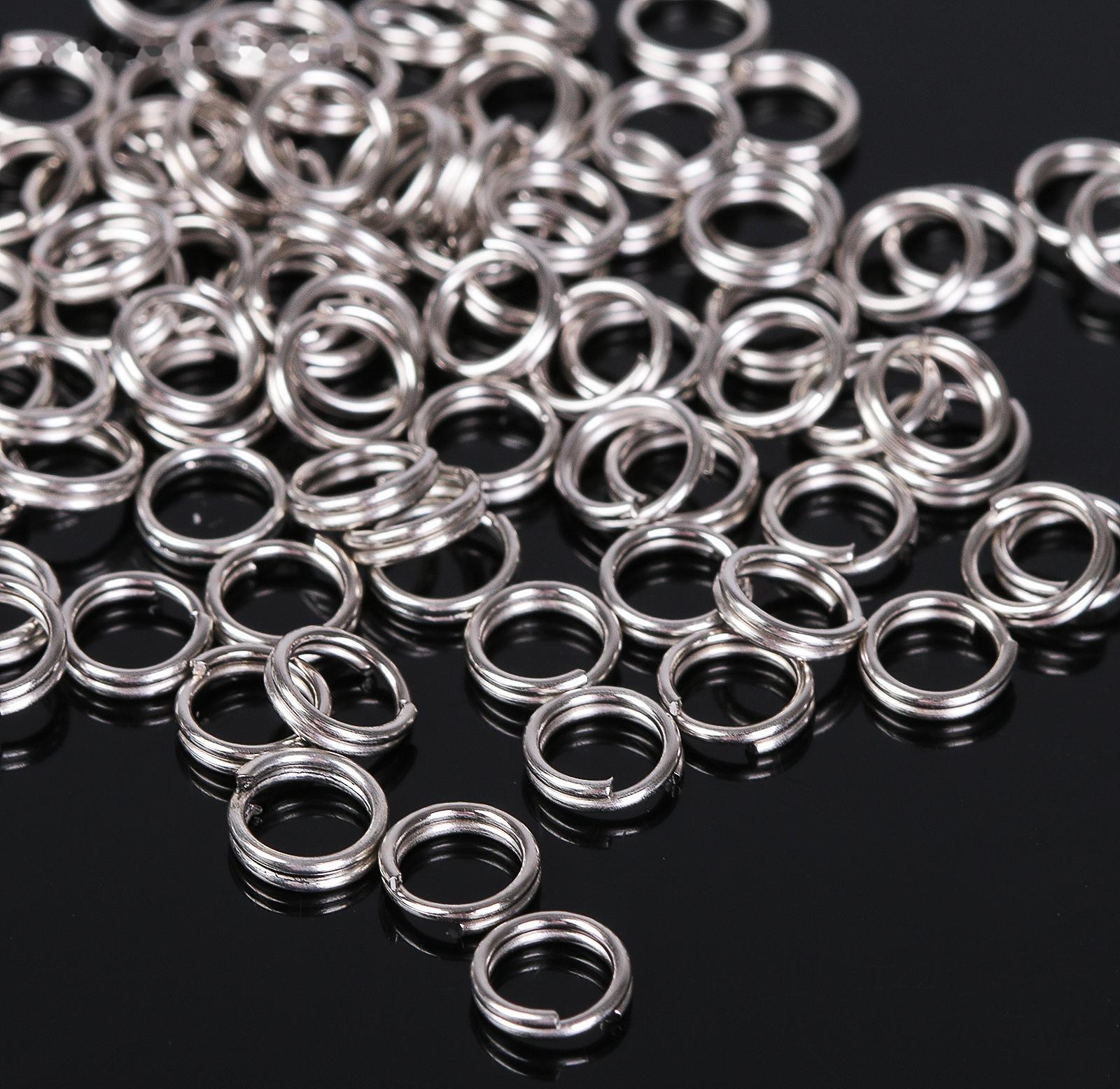 Кольцо соединительное двойное 0,6см (набор 50 гр, ±510 шт) СМ-1025, цвет серебро