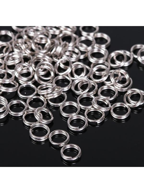 Кольцо соединительное двойное 0,6см (набор 50 гр, ±510 шт) СМ-1025, цвет серебро