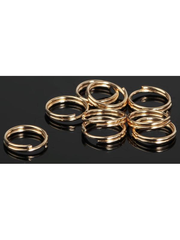 Кольцо соединительное двойное 0,9см (набор 50 гр, ±310 шт) СМ-1028, цвет золото