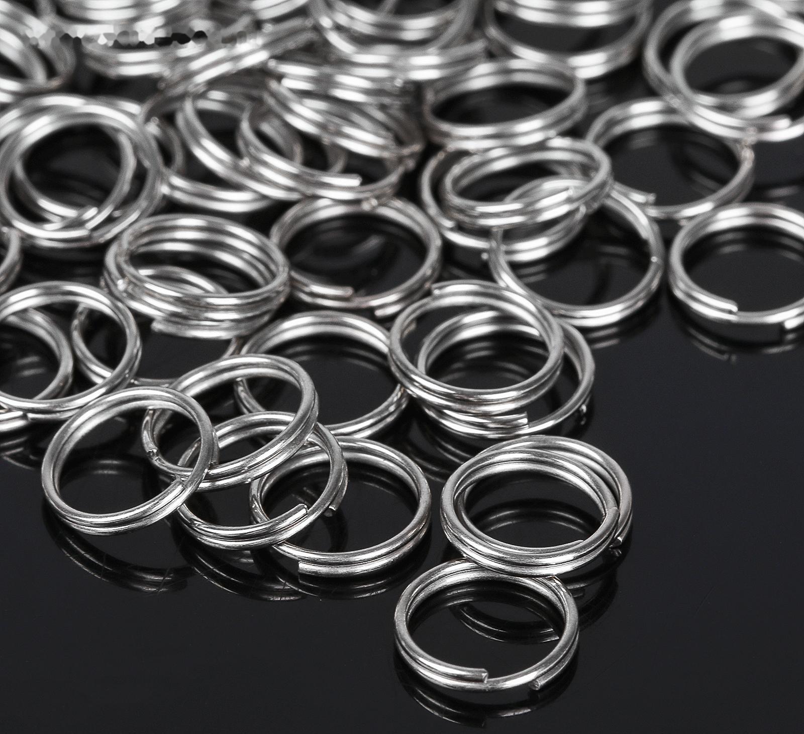 Кольцо соединительное двойное 0,9см (набор 50 гр, ±310 шт) СМ-1028, цвет серебро
