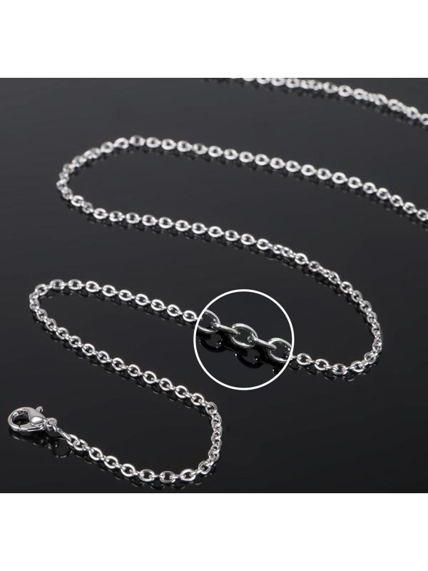 Цепочка с карабином СМ-1935, (набор 5шт) L=70 см, 0,3 см, цвет серебро