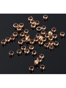 Кримп (зажимная бусина) СМ-355, (набор 50шт) 3мм, цвет золото
