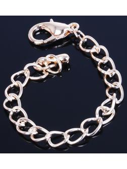 Замок-карабин СМ-951 (набор 5 шт), 1*0,5см, с удлинительной цепочкой 8см, цвет золото