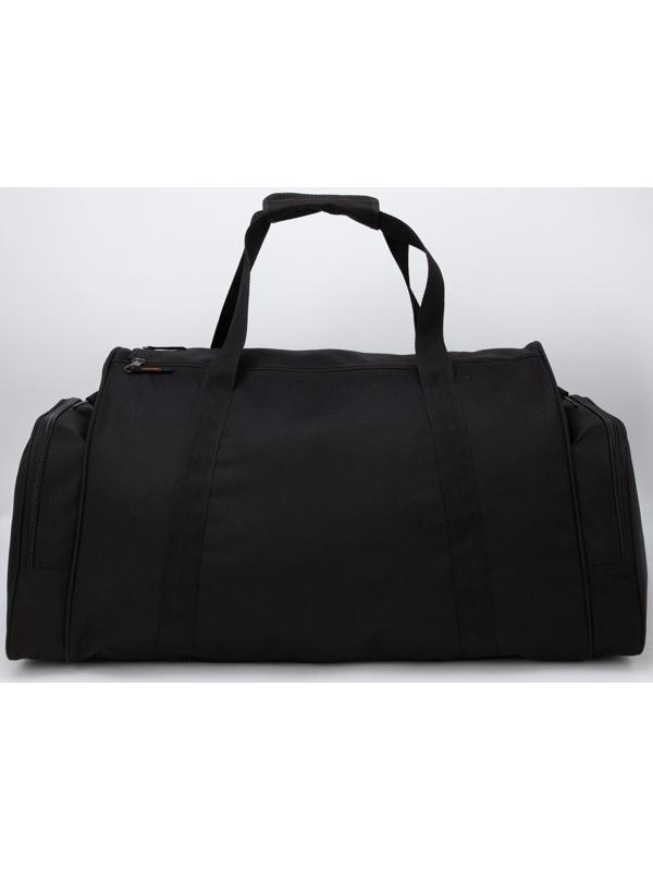 Сумка спортивная на молнии, 3 наружных кармана, цвет чёрный/оранжевый