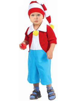 Карнавальный костюм «Буратино» от 1,5-3-х лет, велюр