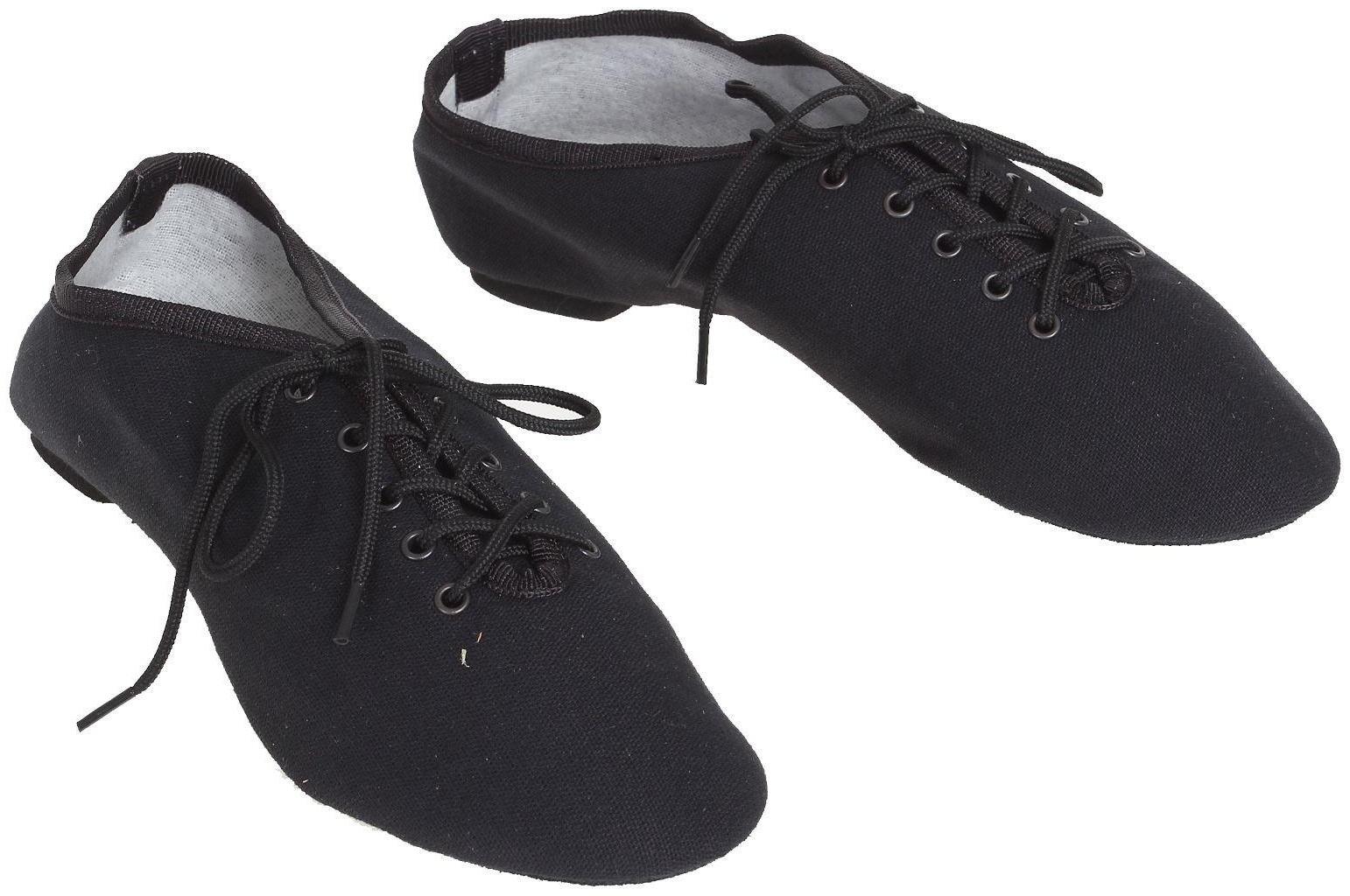 Джазовки тканевые, длина по стельке 20 см, цвет чёрный