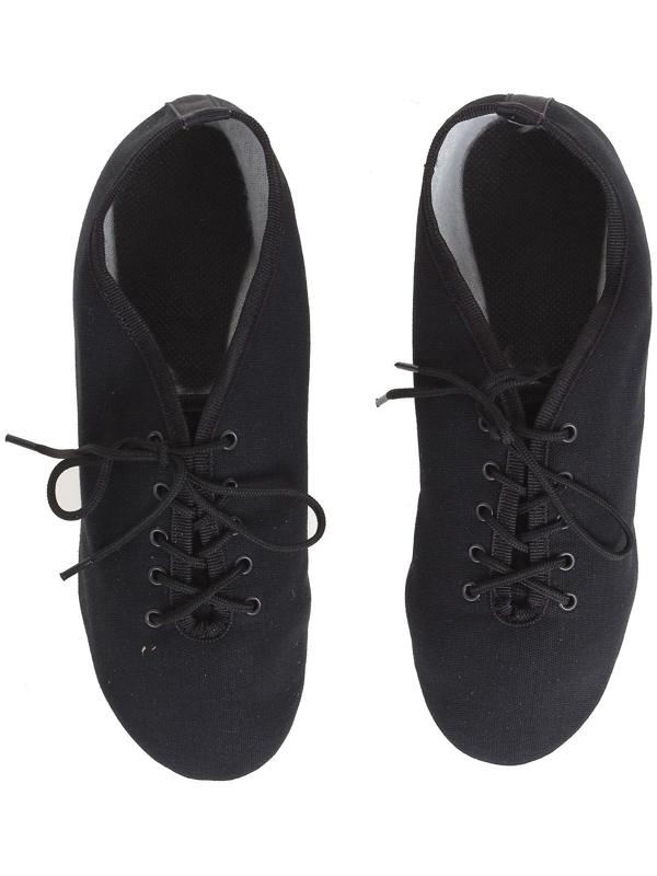 Джазовки тканевые, длина по стельке 20 см, цвет чёрный