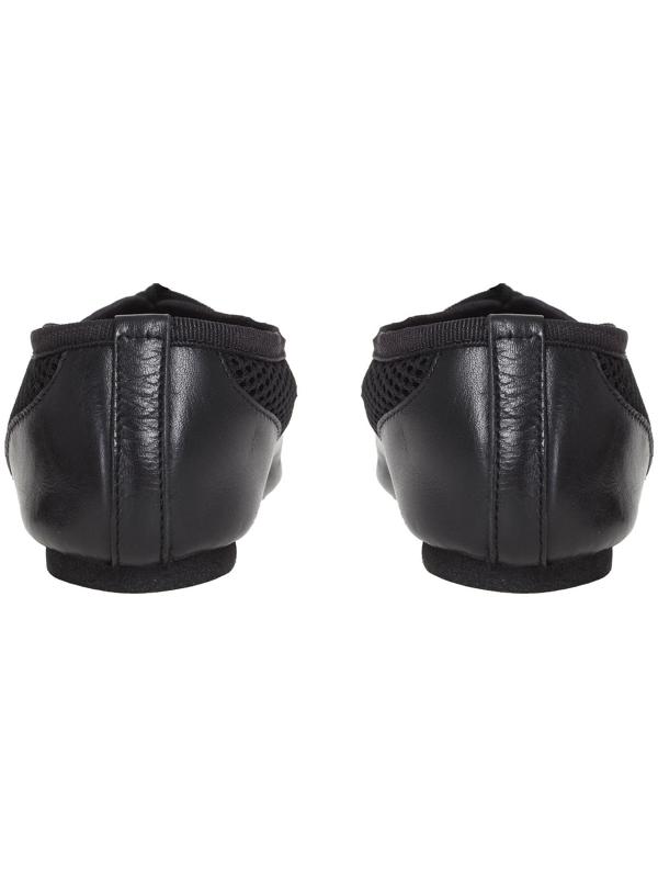 Джазовки «Спорт», натуральная кожа, с сеткой, длина по стельке 21,5 см, цвет чёрный