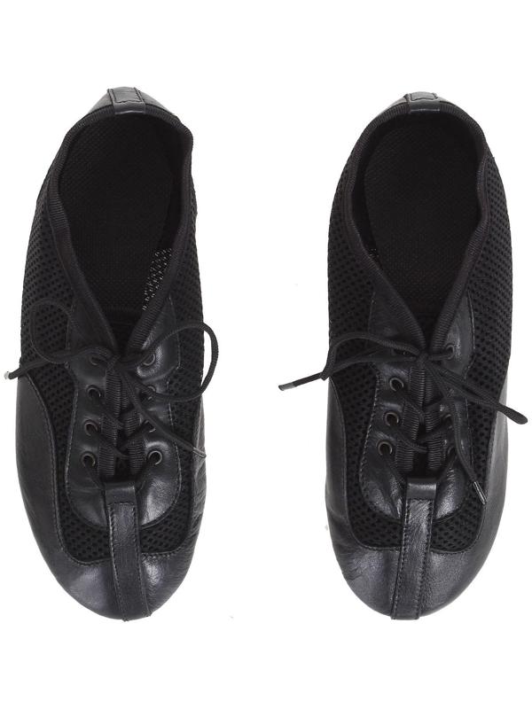 Джазовки «Спорт», натуральная кожа, с сеткой, длина по стельке 22 см, цвет чёрный