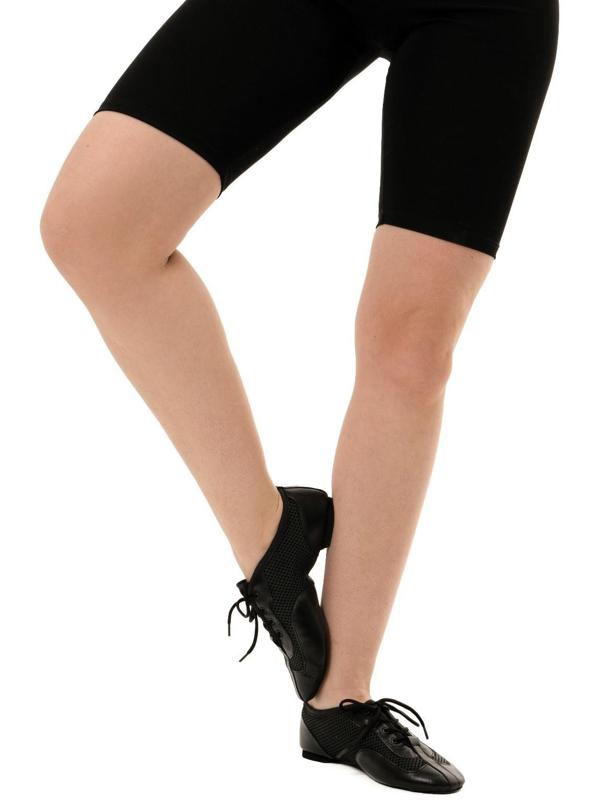 Джазовки «Спорт», натуральная кожа, с сеткой, длина по стельке 26 см, цвет чёрный