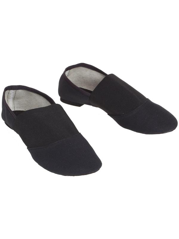 Джазовки тканевые, с резинкой, длина по стельке 24 см, цвет чёрный