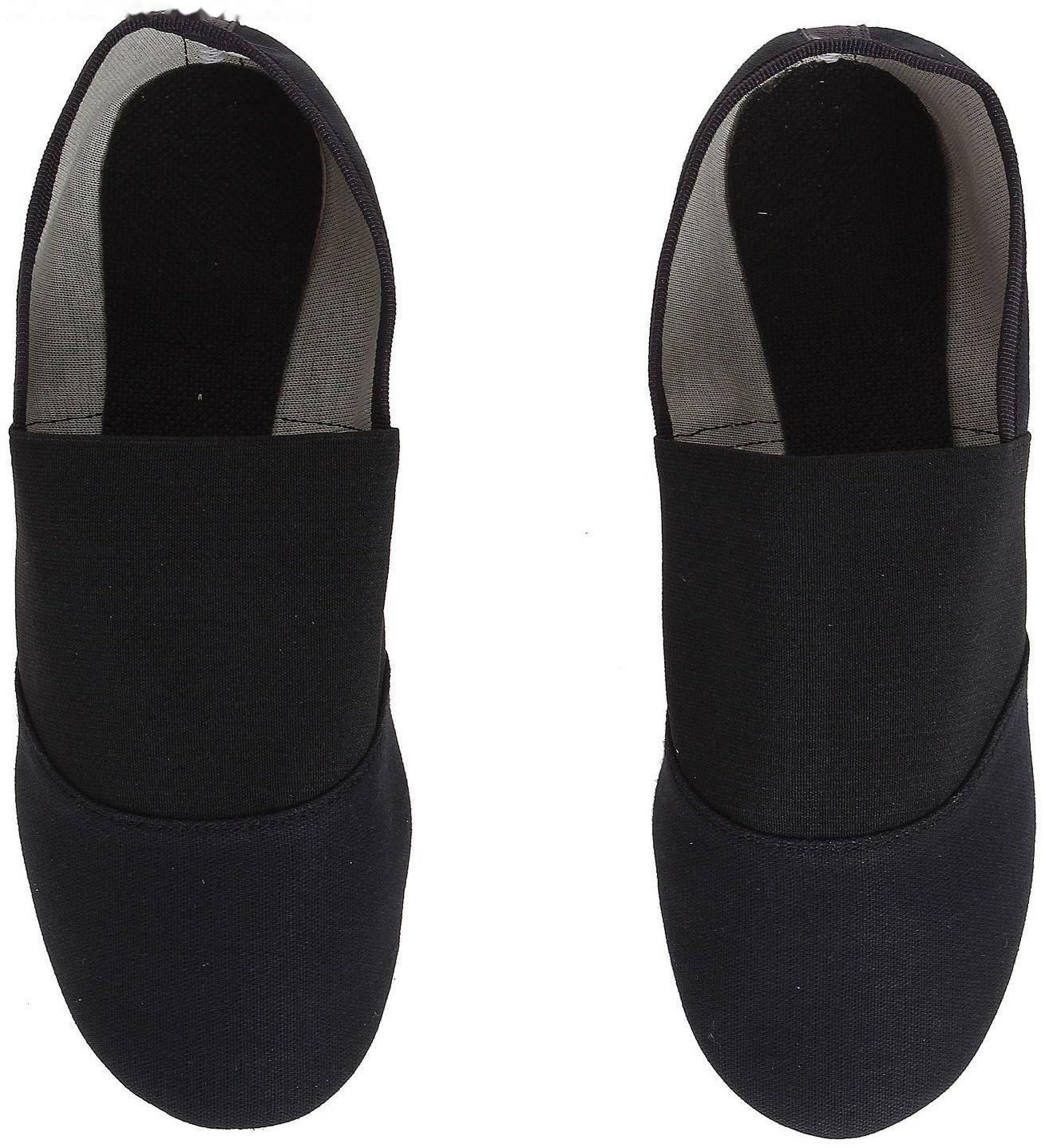 Джазовки тканевые, с резинкой, длина по стельке 25,5 см, цвет чёрный