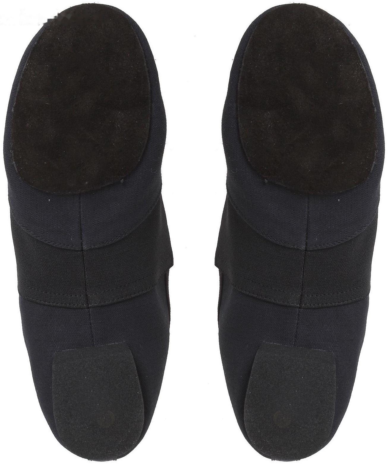 Джазовки тканевые, с резинкой, длина по стельке 25,5 см, цвет чёрный