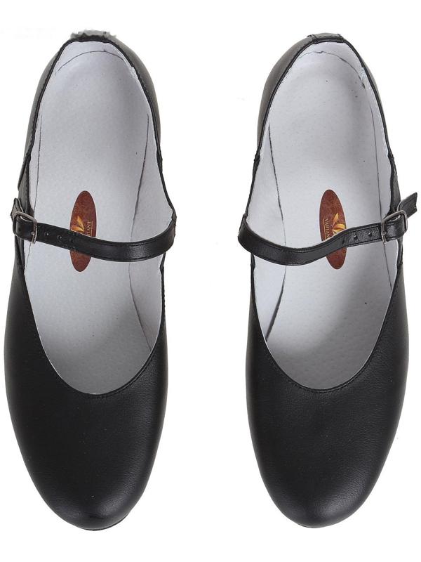 Туфли народные женские, длина по стельке 23,5 см, цвет чёрный