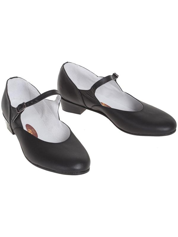 Туфли народные женские, длина по стельке 23,5 см, цвет чёрный