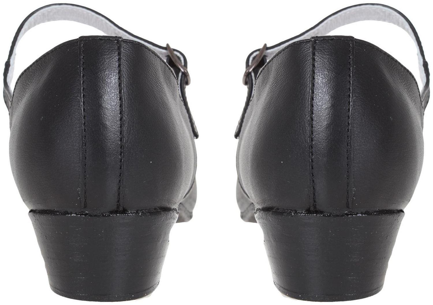 Туфли народные женские, длина по стельке 24,5 см, цвет чёрный