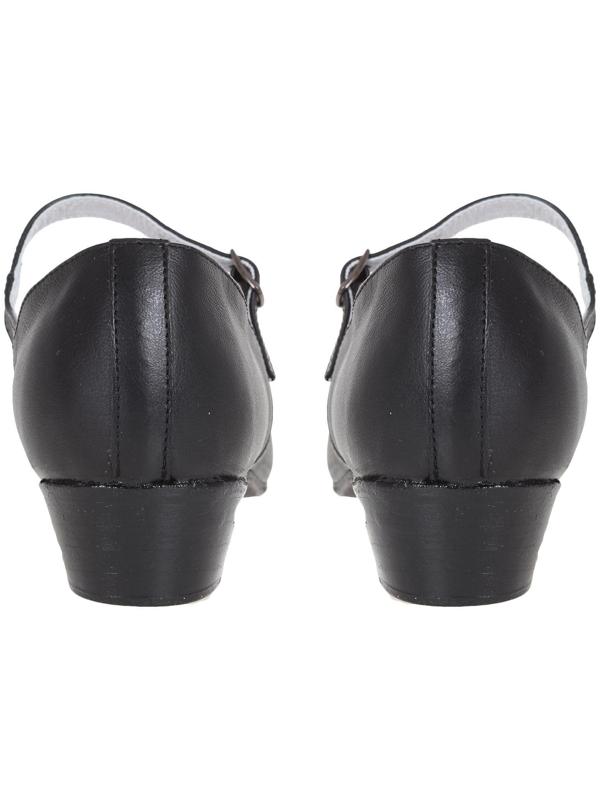 Туфли народные женские, длина по стельке 24,5 см, цвет чёрный