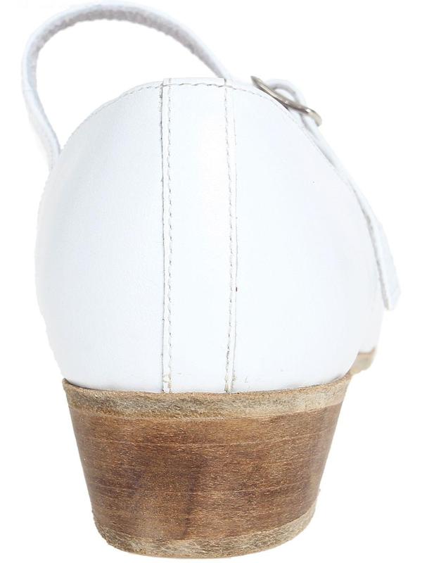 Туфли народные женские, длина по стельке 26 см, цвет белый