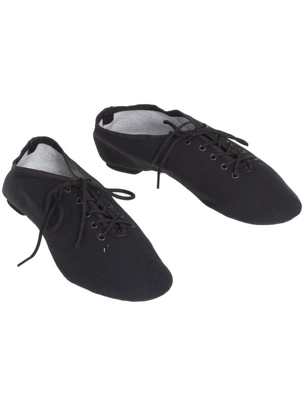 Джазовки тканевые, длина по стельке 19,5 см, цвет чёрный