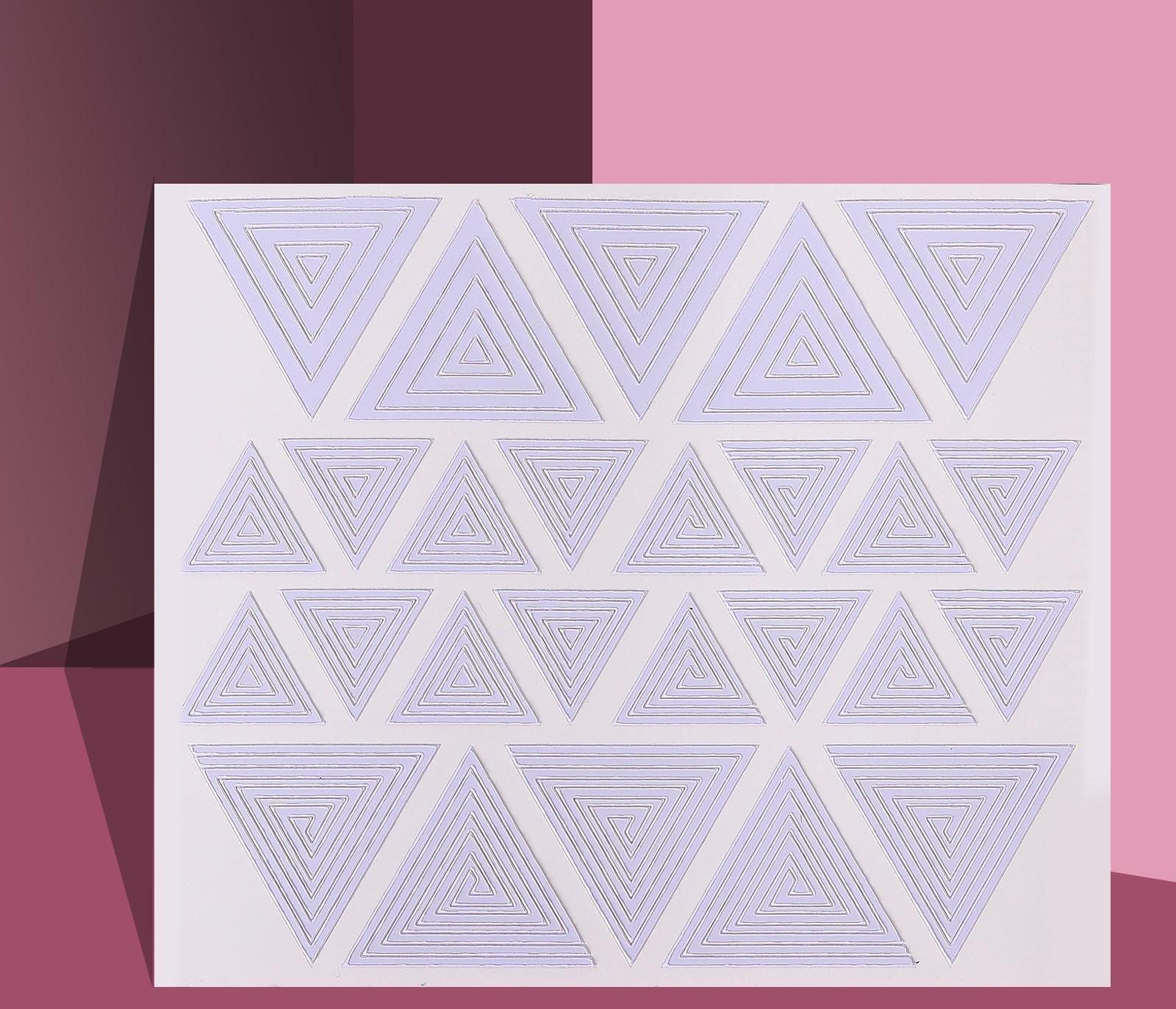 Трафареты для декора «Треугольники», 2 вида, фасовка 6 шт