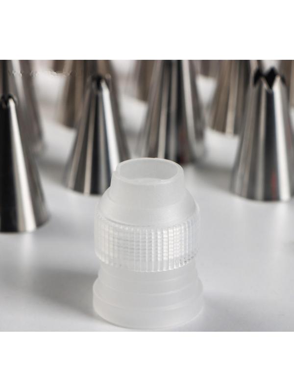 Набор насадок кондитерских Доляна, 24 шт, d=1,5 см, адаптер, насадки в ассортименте