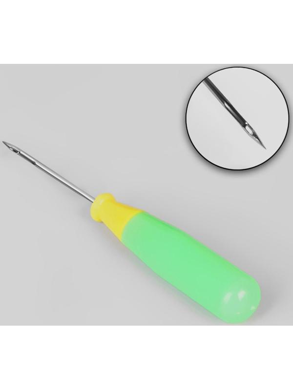 Шило швейное, с отверстием на конце, 12,5 × 1,7 см, цвет МИКС