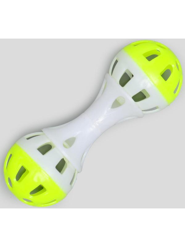 Набор игрушек для кошек: гантель 11 см, мышь 4 см и шар с пером 4 см, микс цветов