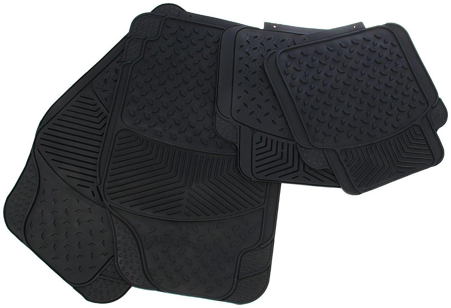 Коврики автомобильные универсальные Airline ACM-RM-02, полимерные, черные, набор 4 шт