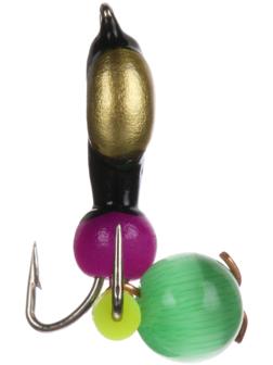 Мормышка «Мир вольфрама», чёрт с коронкой и с кошачьим глазом, d-2 мм / 20 шт.