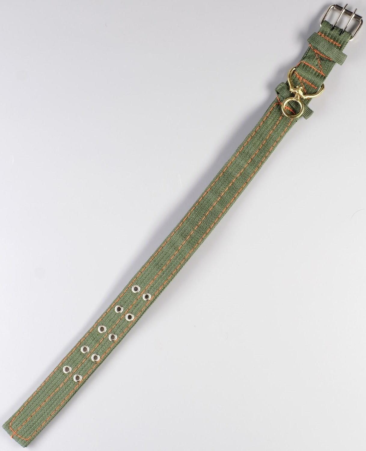 Ошейник четырехслойный с вертлюгом, 65 х 4 см, ОШ 54-60 см, полиэстер, зелёный