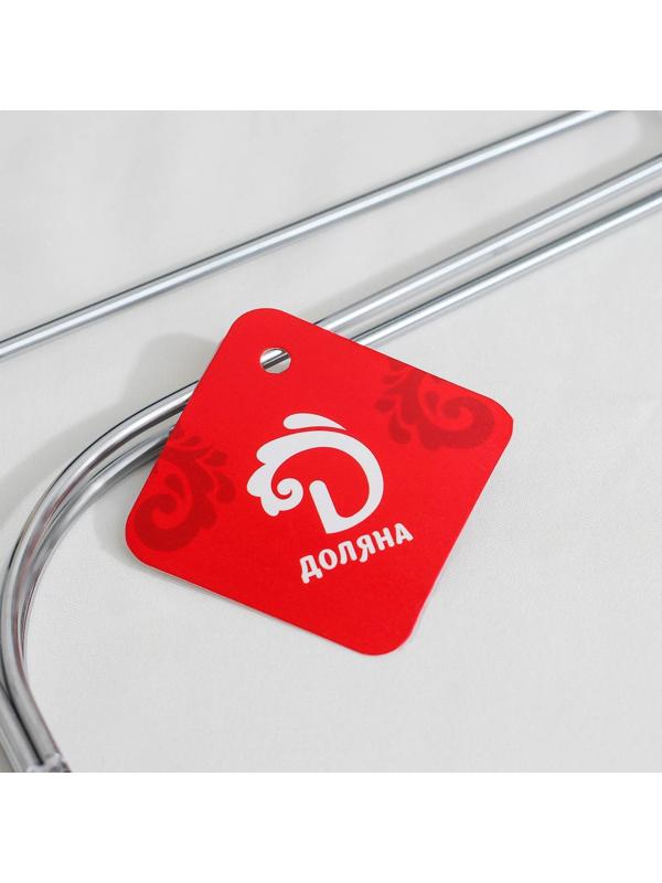 Подставка под тарелки Доляна, 13,5×20,5 см, цвет хром