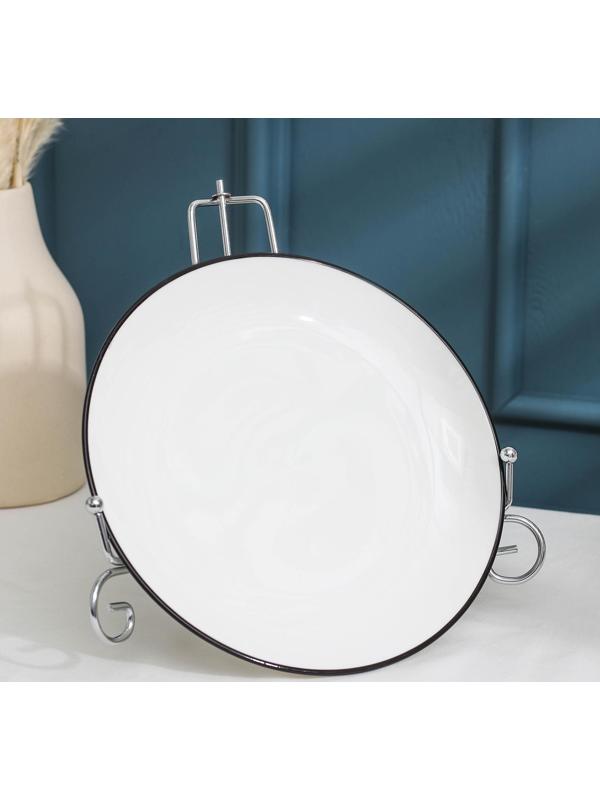 Подставка под тарелки Доляна, 13,5×20,5 см, цвет хром