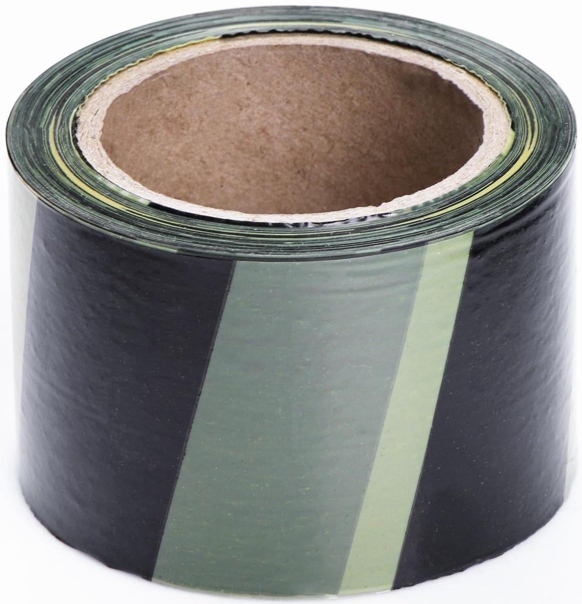 Лента оградительная, чёрно-желтая, ширина 7,5 см, 100 м