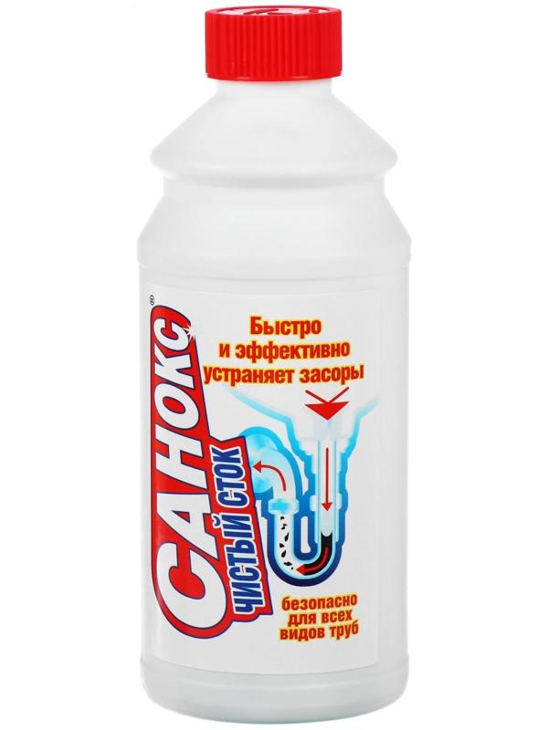 Средство для устранения засоров Санокс «Чистый сток», 500 мл