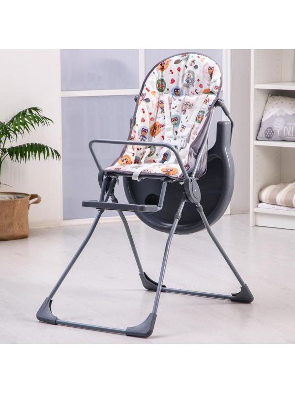 Стульчик для кормления Selby 152 «Совы», цвет серый