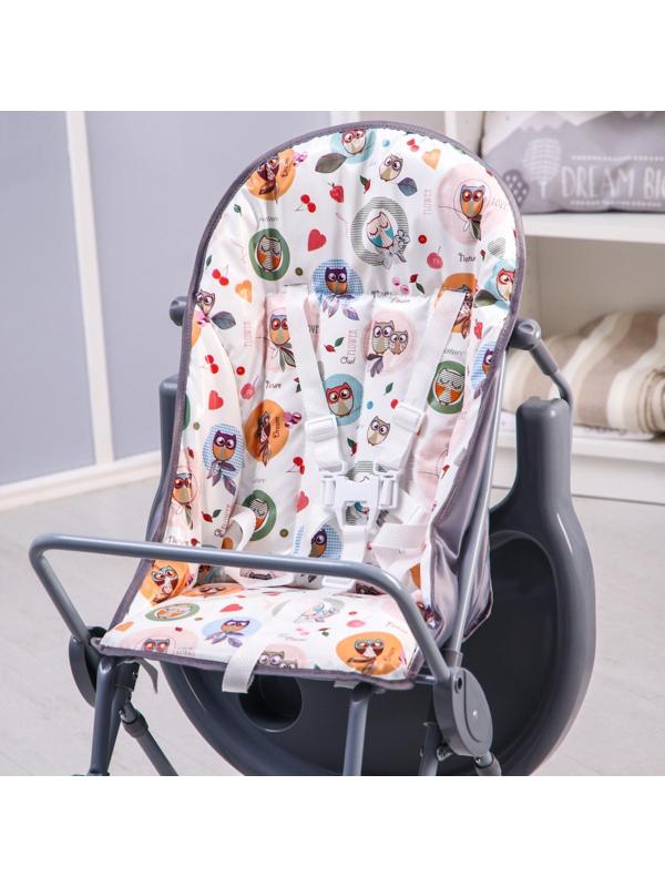 Стульчик для кормления Selby 152 «Совы», цвет серый