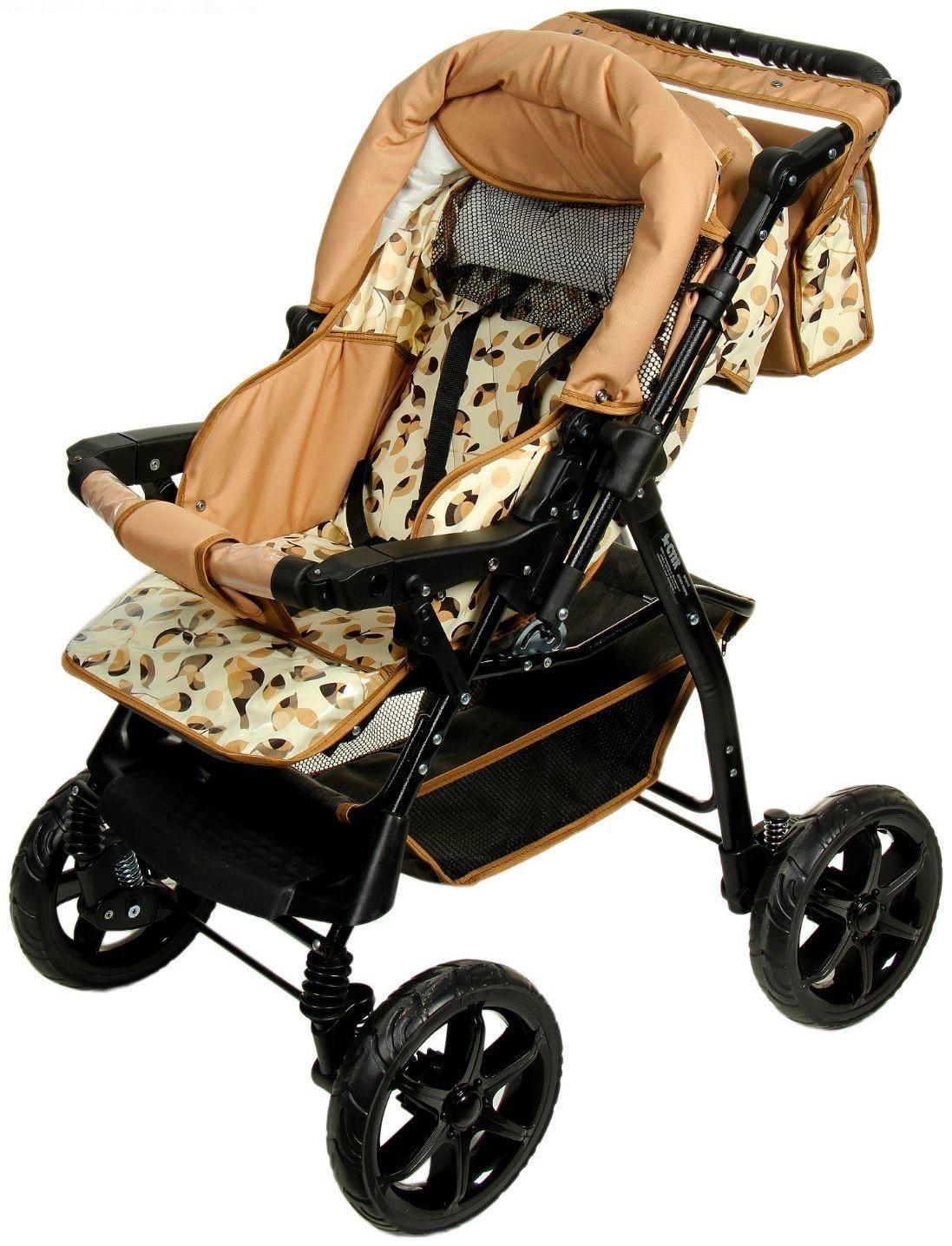 Коляска-трансформер «Пилот», пластиковые колёса, оттенки бежевого, рисунок МИКС