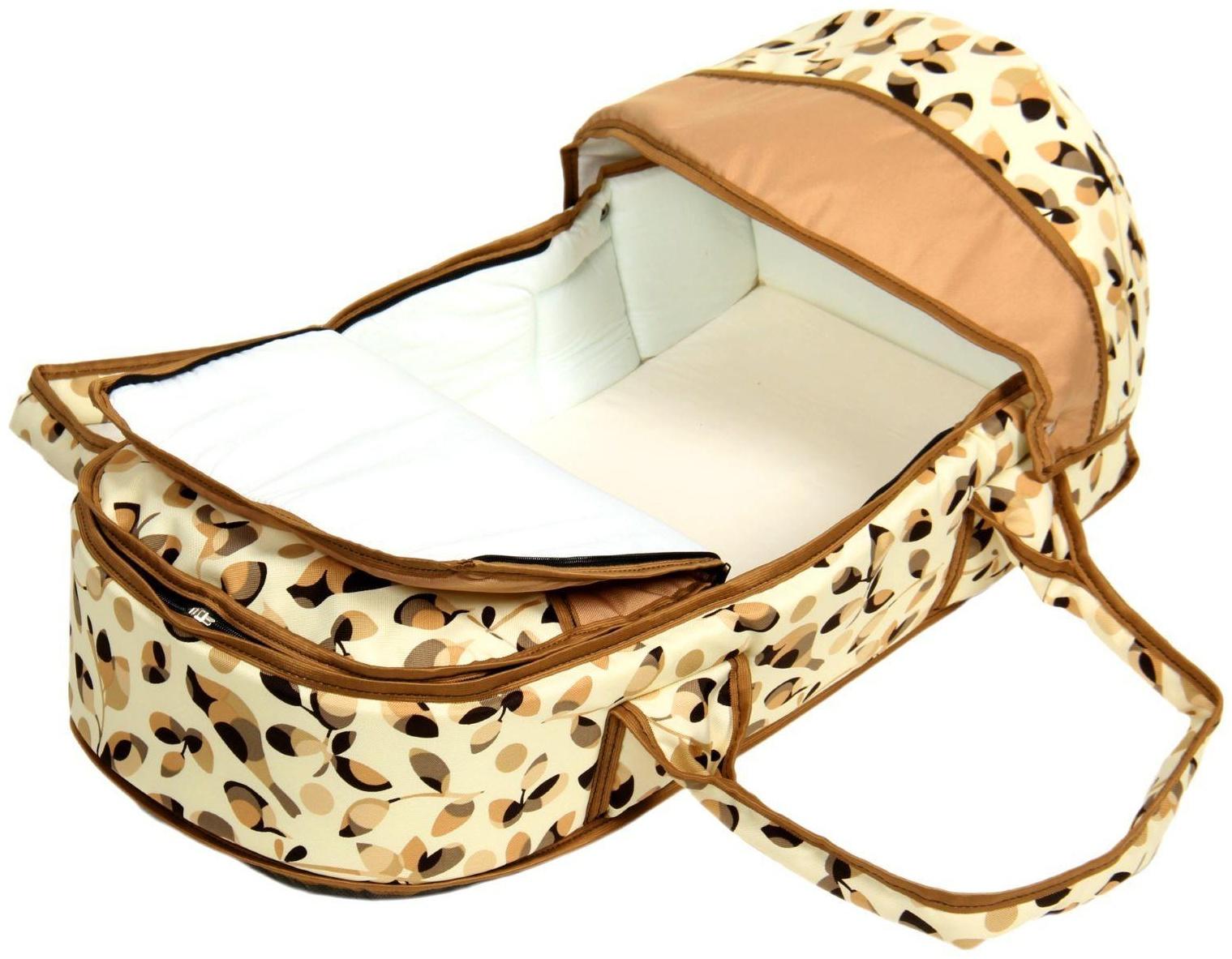 Коляска-трансформер «Пилот», пластиковые колёса, оттенки бежевого, рисунок МИКС