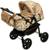 Коляска-трансформер «Пилот», пластиковые колёса, оттенки бежевого, рисунок МИКС