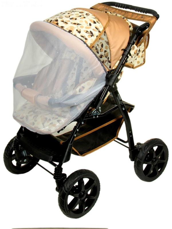 Коляска-трансформер «Пилот», пластиковые колёса, оттенки бежевого, рисунок МИКС