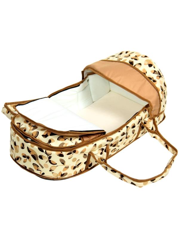 Коляска-трансформер «Пилот», пластиковые колёса, оттенки бежевого, рисунок МИКС