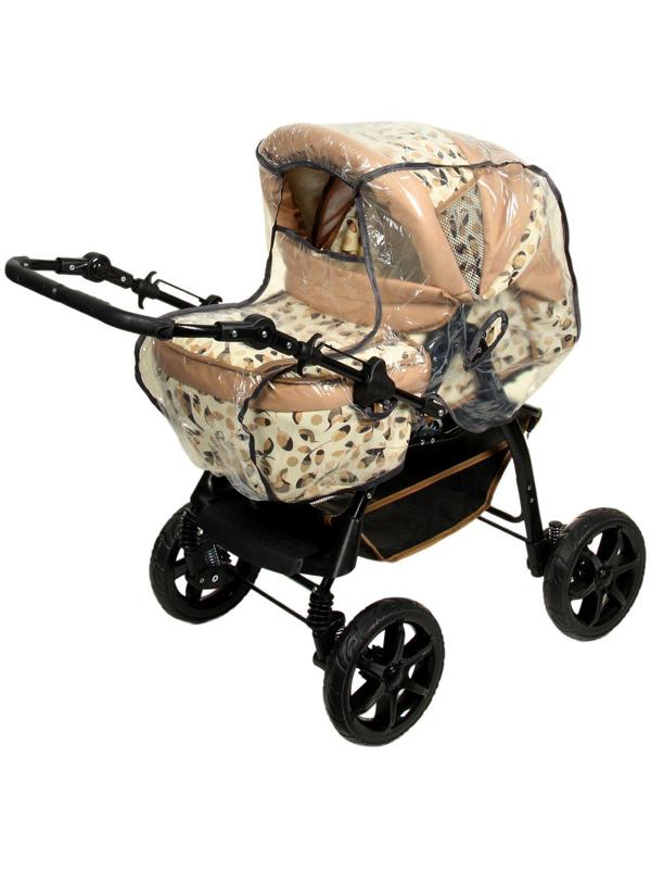 Коляска-трансформер «Пилот», пластиковые колёса, оттенки бежевого, рисунок МИКС