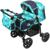 Коляска-трансформер «Гном», пластиковые колёса, оттенки бирюзового, рисунок МИКС