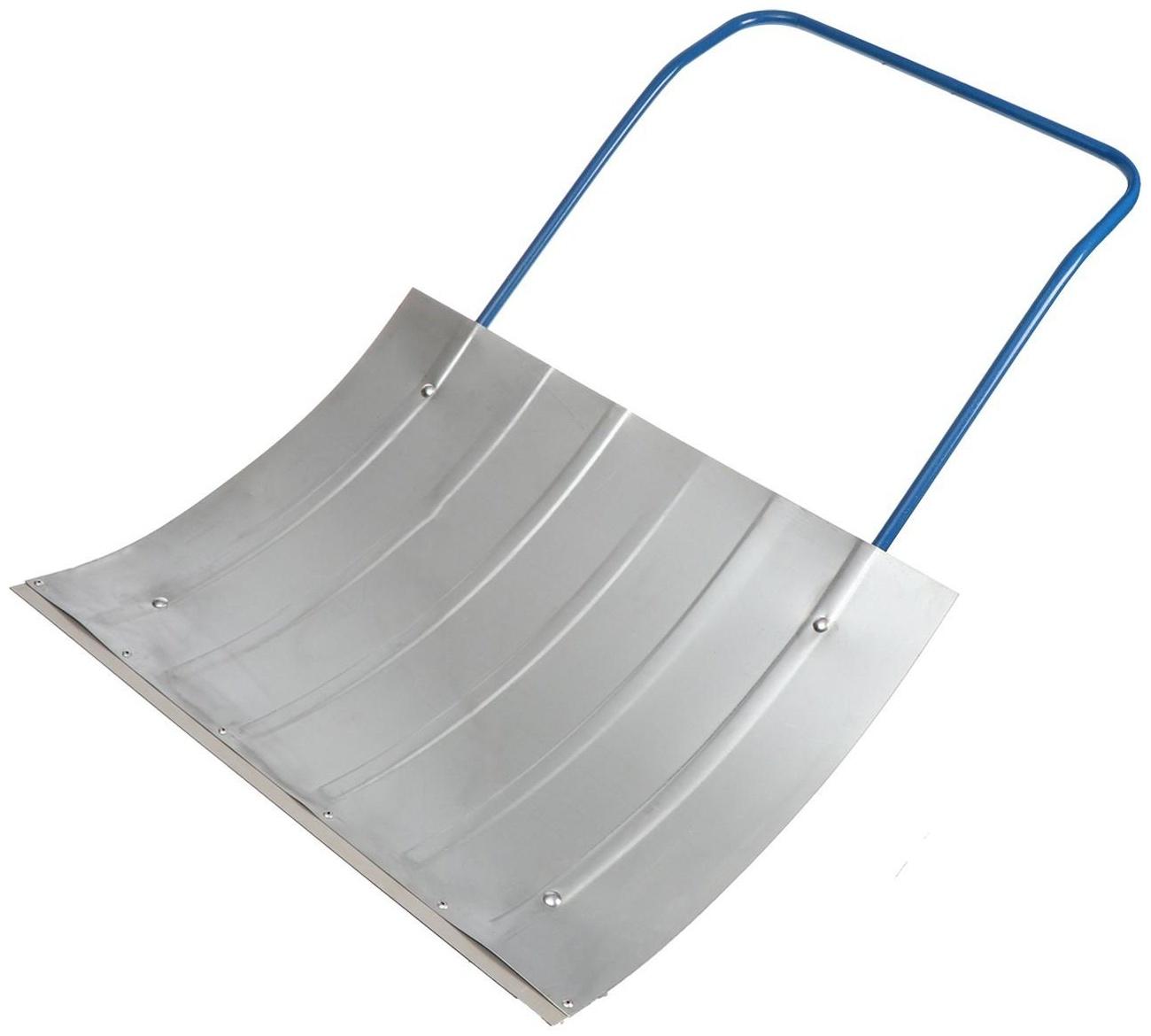 Движок оцинкованный, размер ковша 60 × 75 см, металлическая планка, ручка цвет МИКС