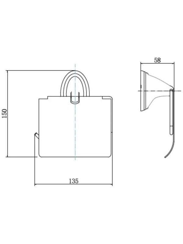 Держатель для туалетной бумаги с крышкой «Шарм»