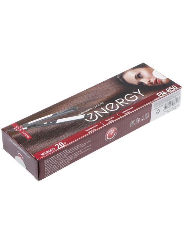 Выпрямитель ENERGY EN-850, 20 Вт, керамическое покрытие, 22х85 мм, до 220°С, черный