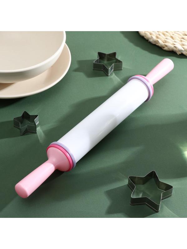 Скалка с ограничителями кондитерская, 35,5×4,5 см